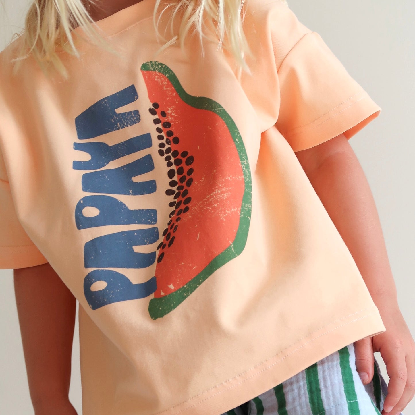 Papaya Oversized Tee - Peach