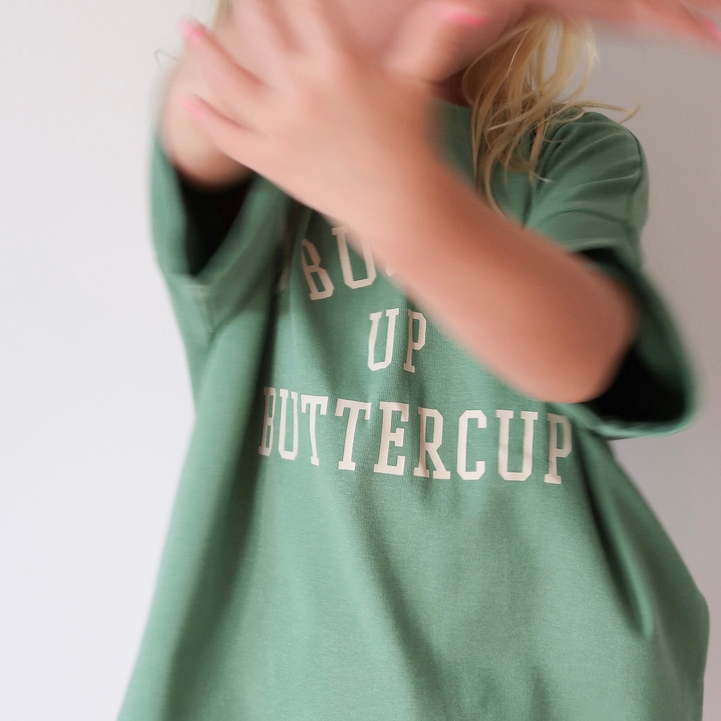 Buckle Up Buttercup Oversized Tee - Vintage Green (PRE-ORDER)