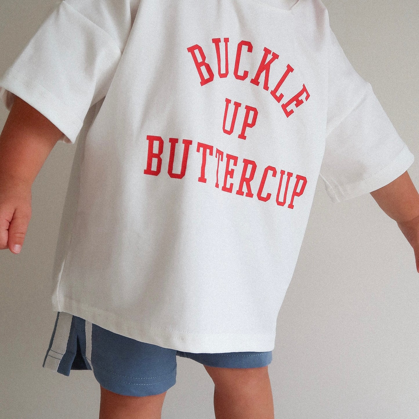 Buckle Up Buttercup Oversized Tee - Warm White