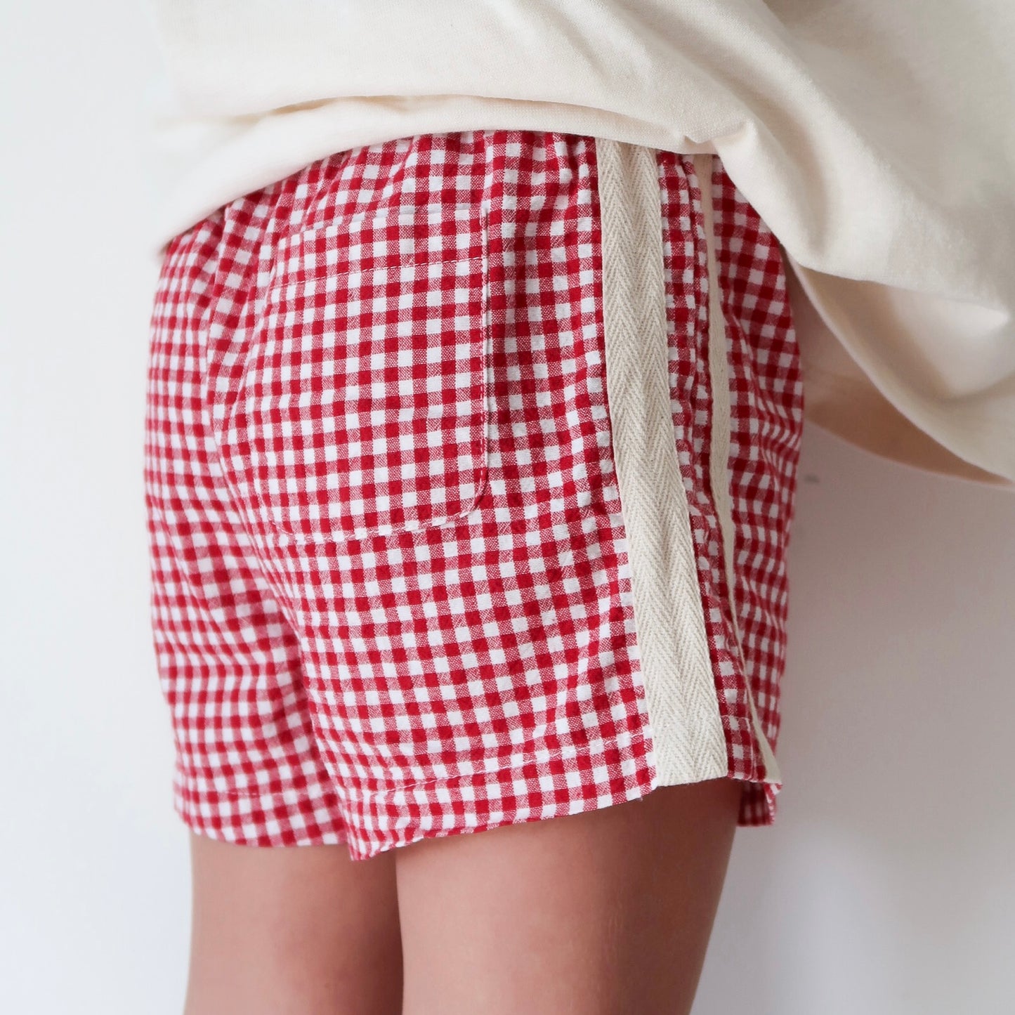 Gingham Racer Short - Red (PRE-ORDER)