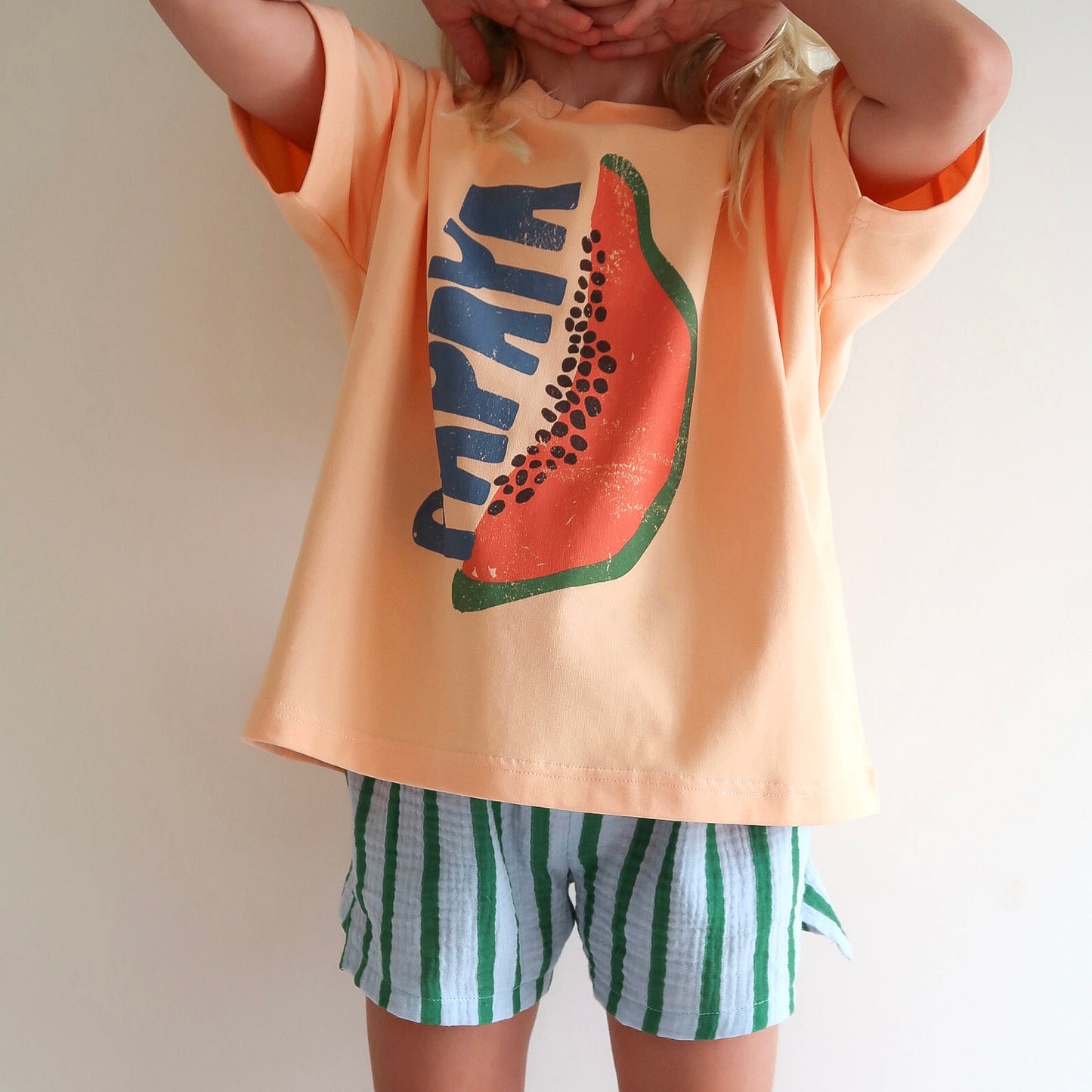 Papaya Oversized Tee - Peach