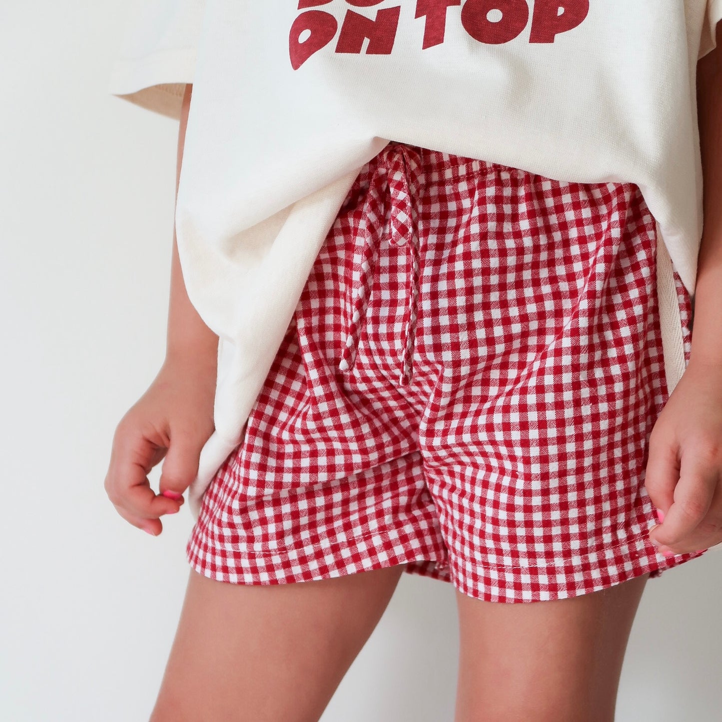 Gingham Racer Short - Red (PRE-ORDER)