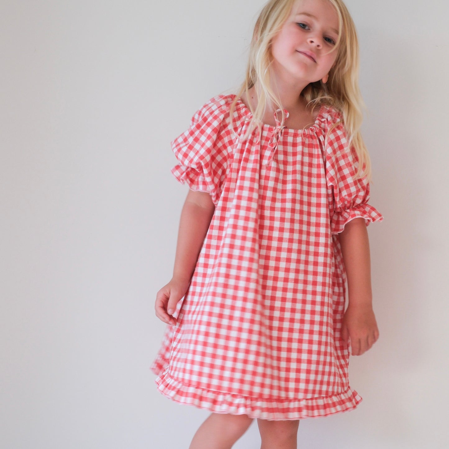 Gingham Frankie Dress - Watermelon