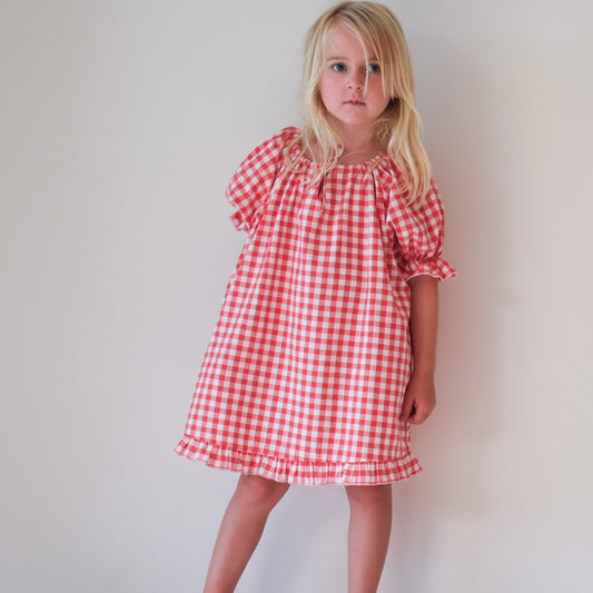 Gingham Frankie Dress - Watermelon