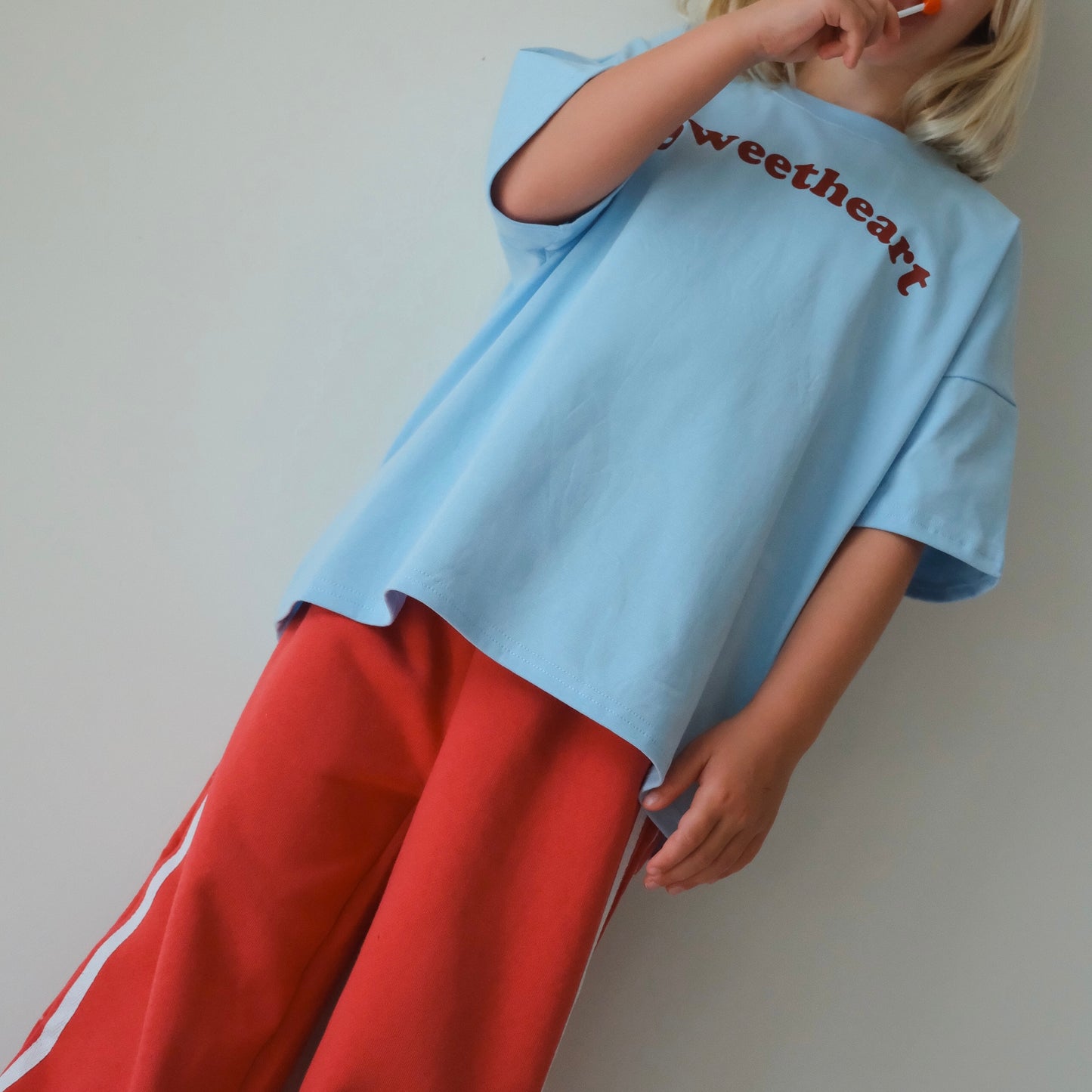 Sweetheart Oversized Tee - Sky Blue