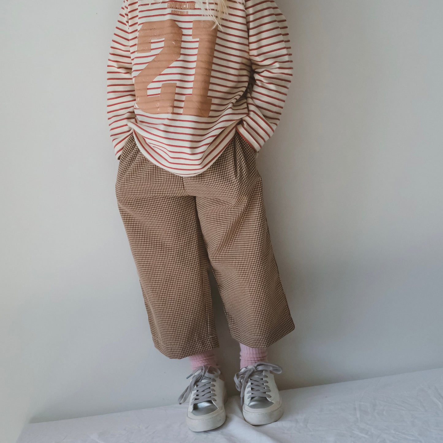 Thrift Check Pant - Brown/Cream