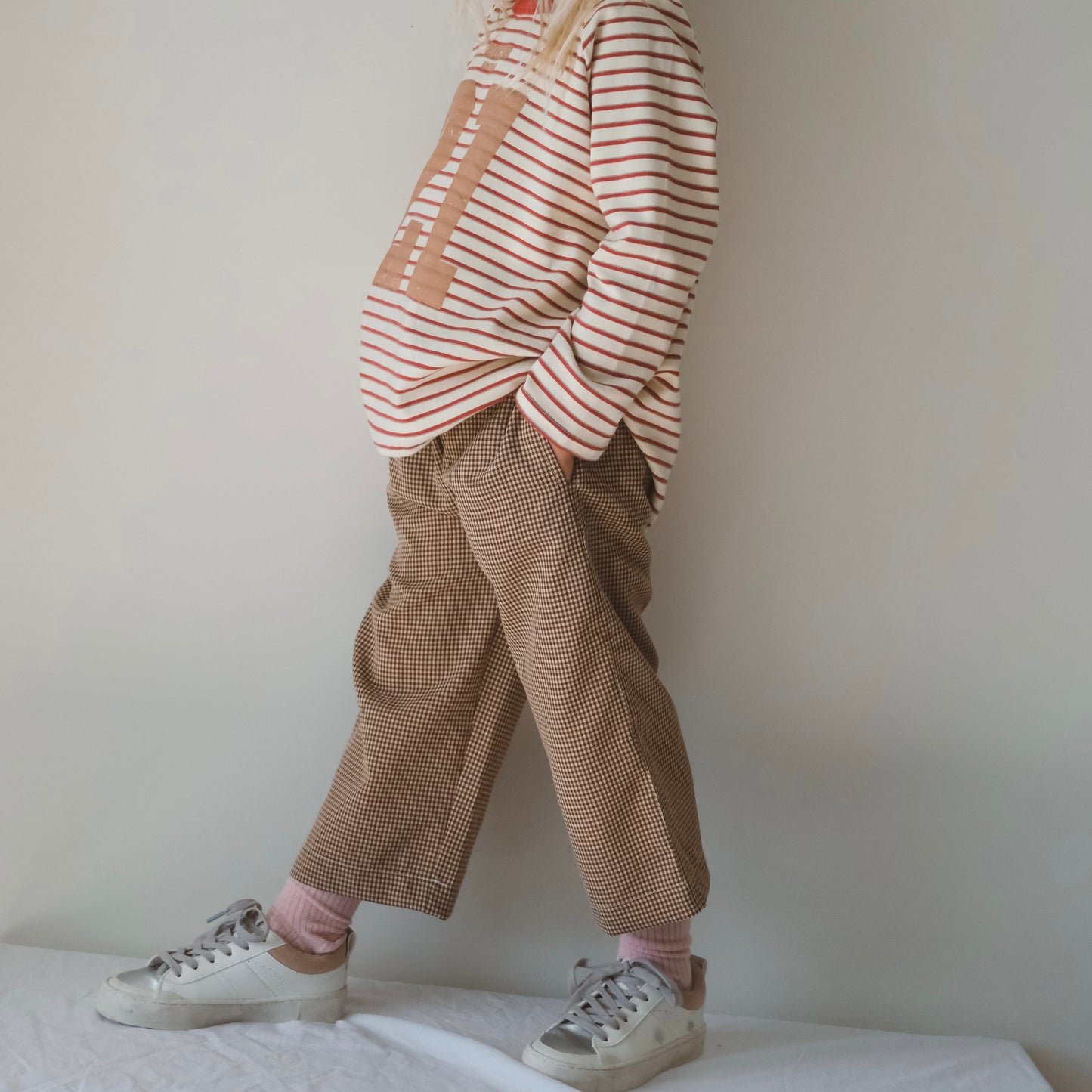 Thrift Check Pant - Brown/Cream