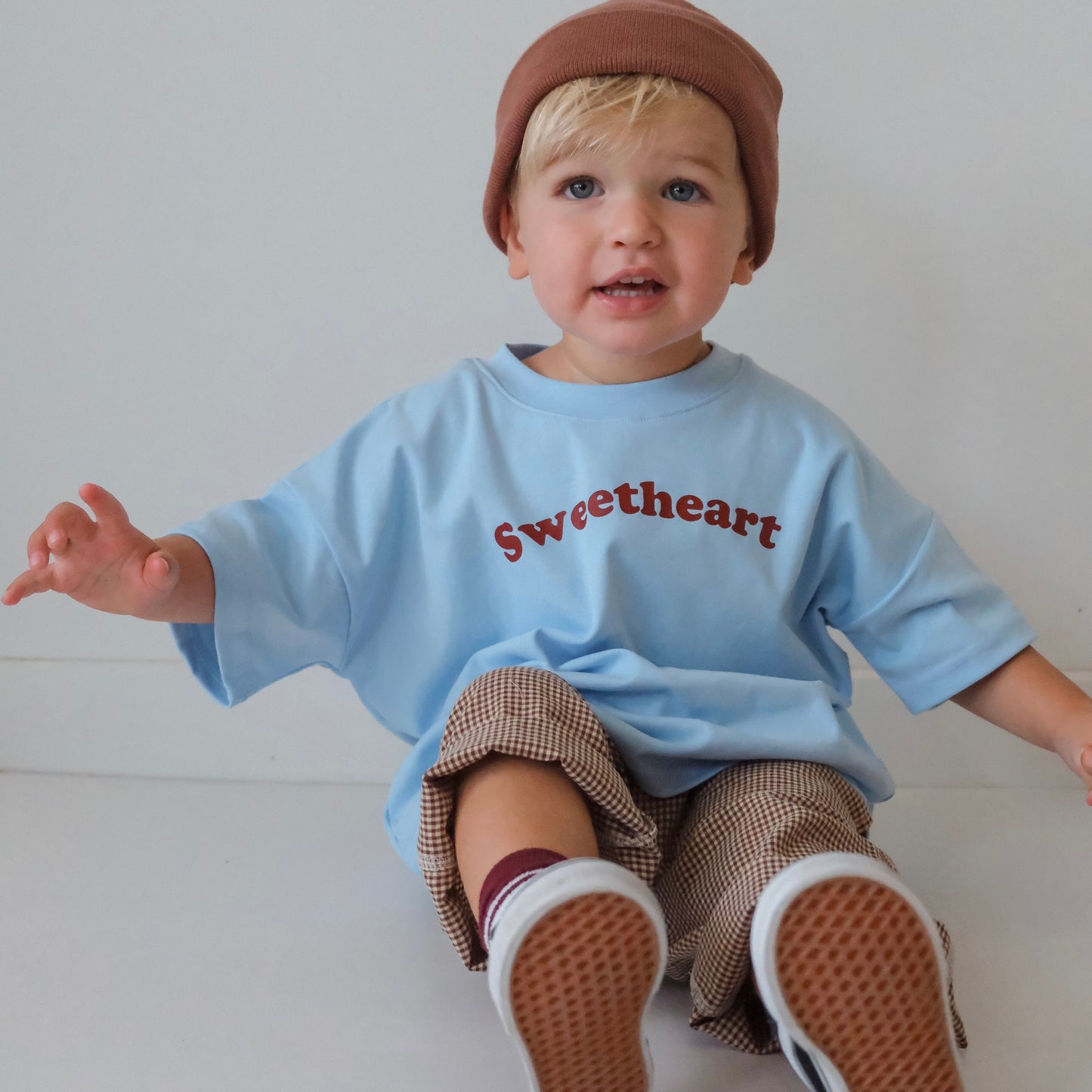 Sweetheart Oversized Tee - Sky Blue